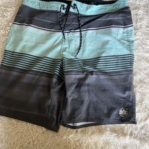 O’Neill board shorts.